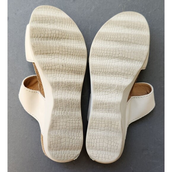 Dansko Maddy Sandals 9 US Ivory Wedge 2 Strap Walking Comfort 40 EU - Picture 11 of 11